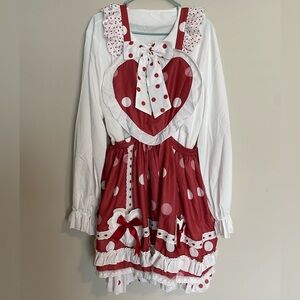 Night Whisper Lolita Kawaii three piece heart dress, size 3X-5X